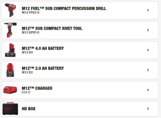 Набор акумуляторних інструментів M12 FPP2D2-422X FUEL POWER PACK IN2 (дриль-шуруповерт акумуляторний