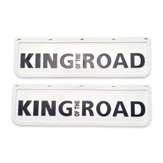 Бризковик на задній бампер з написом "KING OF THE ROAD" 600*180 білий  GURBUZ PLASTIK