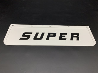 Бризковик на крило кабіни універсальний з об'ємним малюнком "SUPER" Білий (180X600)  GURBUZ PLASTIK