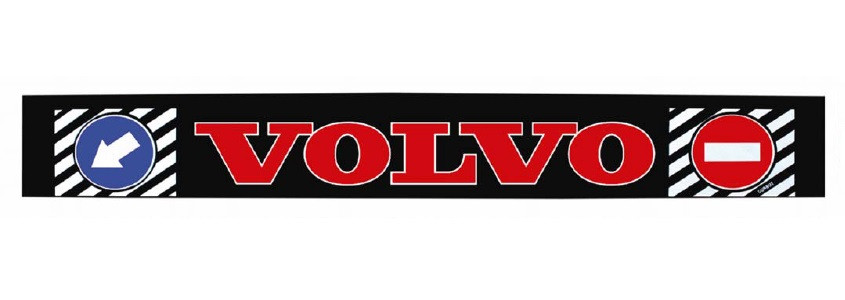 Бризковик на задній бампер з написом "VOLVO" Червоного кольору (350X2400)  GURBUZ PLASTIK