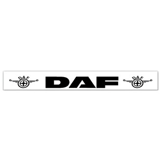 Бризковик на задній бампер з малюнком "DAF" Білий (350X2400)  GURBUZ PLASTIK