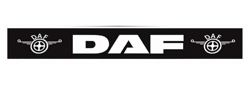 Бризговик гумовий на задній бампер з написом "DAF" 2400х350мм  GURBUZ PLASTIK