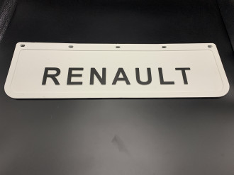 Бризковик на крило кабіни з об'ємним малюнком "RENAULT" Білий (180X600)  GURBUZ PLASTIK