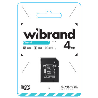 Карта пам'яті Wibrand 4Gb Class 4