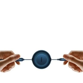 Кабель Baseus Bright Mirror 2 Series Retractable 3-in-1 Fast Charging Data Cable Type-C to M+L+C 100W 1.1m Blue