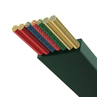 Кабель Baseus Bright Mirror 2 Series Retractable 3-in-1 Fast Charging Data Cable Type-C to M+L+C 100W 1.1m Green