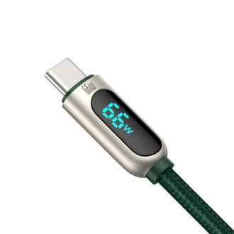 Кабель Baseus Display Fast Charging Data Cable USB to Type-C 66W 2m Green