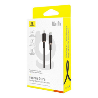 Кабель Baseus Dura Series Fast Charging Cable Type-C to Type-C 100W 1m God+Black