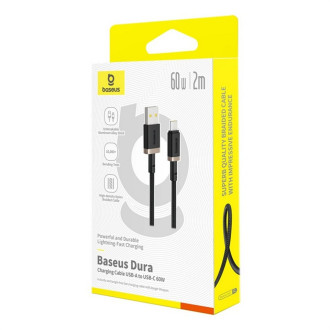 Кабель Baseus Dura Series Fast Charging Cable USB to Type-C 60W 2m Gold+Black