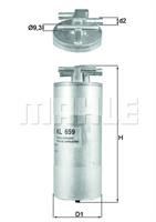 Фільтр паливний Mahle/Knecht KL659